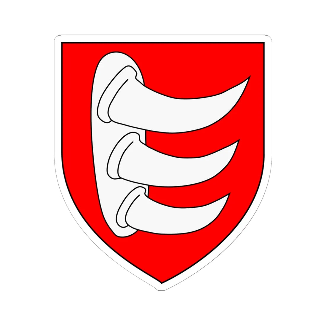 Bathory coat of arms (Hungary) (Coat of Arms) STICKER Vinyl Kiss-Cut Decal 6 Inch White - The Sticker Space