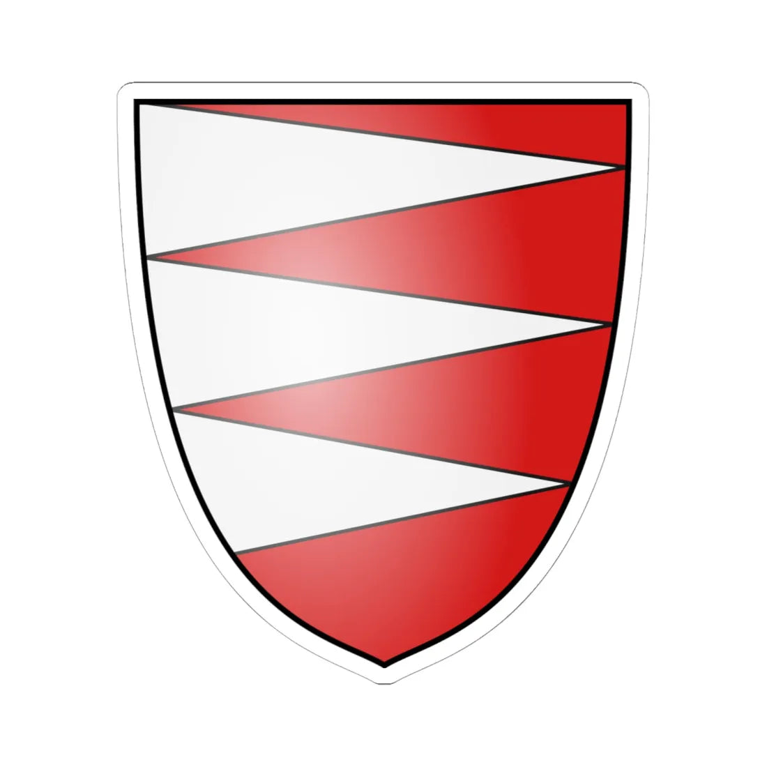 BathoryArms (Hungary) (Coat of Arms) STICKER Vinyl Kiss-Cut Decal 6 Inch White - The Sticker Space