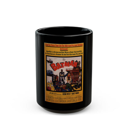 BATMAN (ADAM WEST) 1966 Movie Poster - Black Coffee Mug-15oz-The Sticker Space