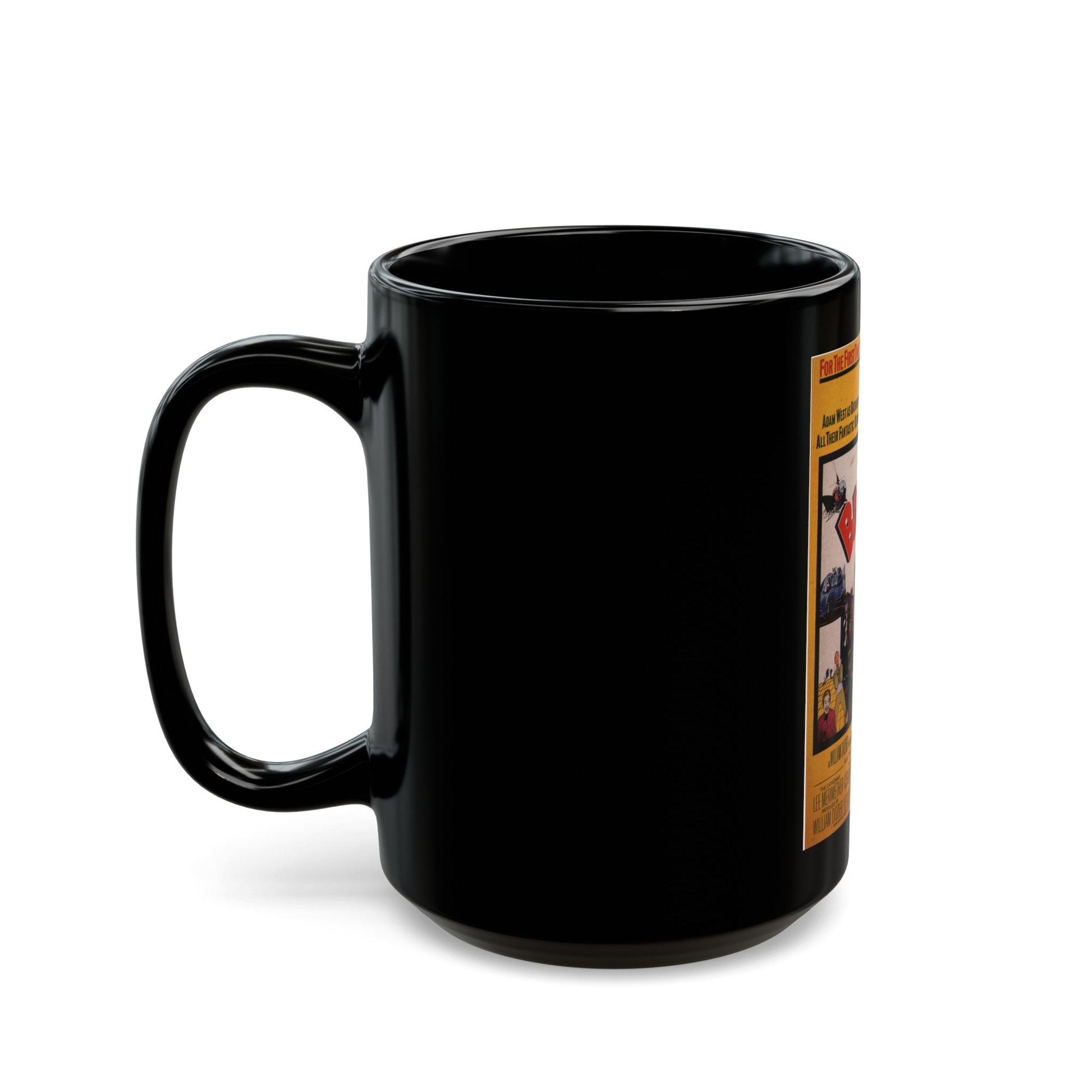 BATMAN (ADAM WEST) 1966 Movie Poster - Black Coffee Mug-The Sticker Space