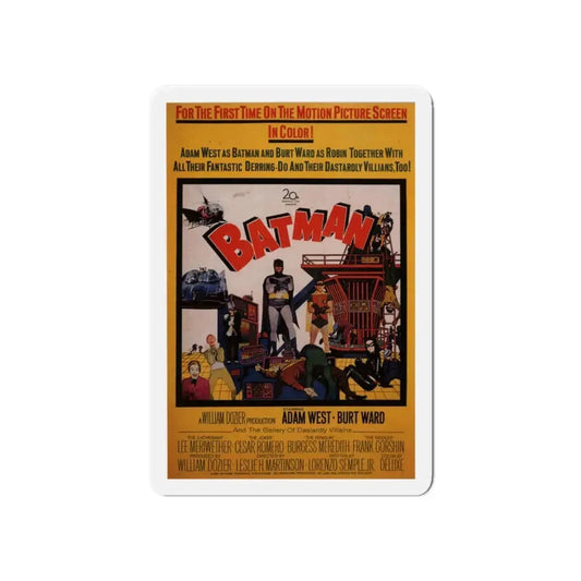 BATMAN (ADAM WEST) 1966 Movie Poster - Refrigerator Magnet 6 Inch - The Sticker Space