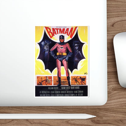 BATMAN (ADAM WEST 2) 1966 Movie Poster STICKER Vinyl Die-Cut Decal-The Sticker Space