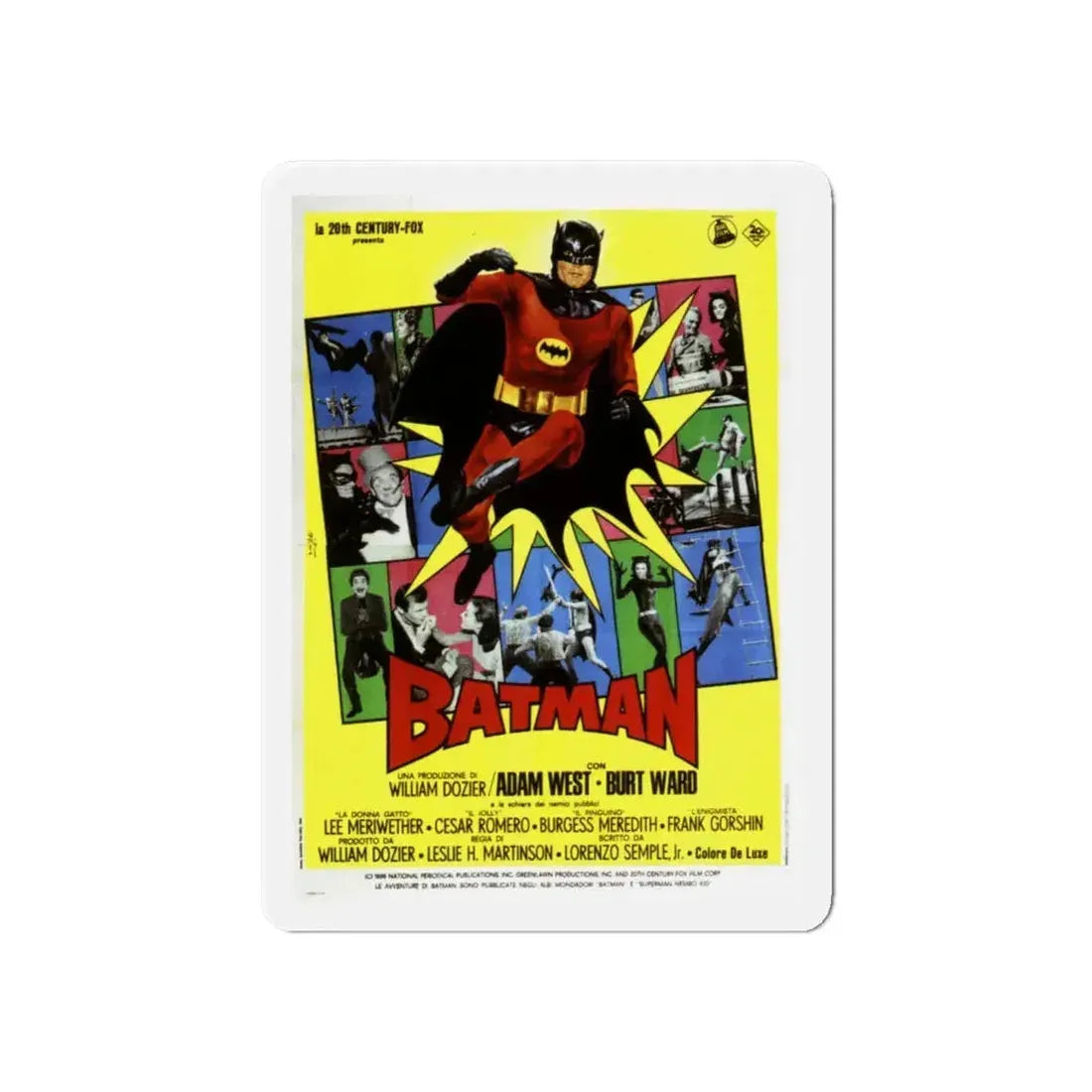 BATMAN (ADAM WEST 3) 1966 Movie Poster - Refrigerator Magnet 6 Inch - The Sticker Space