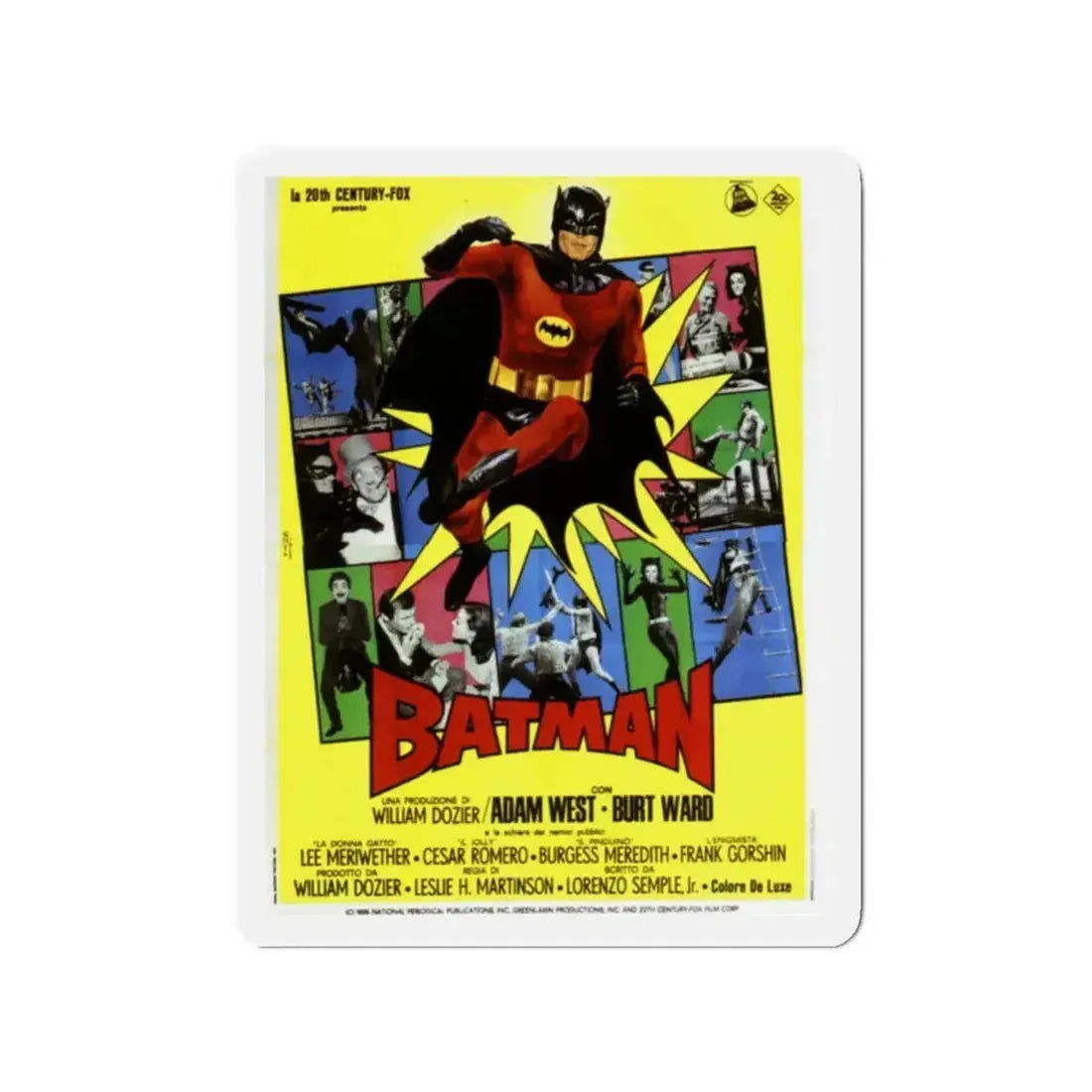 BATMAN (ADAM WEST 3) 1966 Movie Poster - Refrigerator Magnet - The Sticker Space
