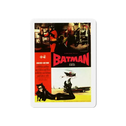 BATMAN (ADAM WEST - FRENCH) 1966 Movie Poster - Refrigerator Magnet 6 Inch - The Sticker Space