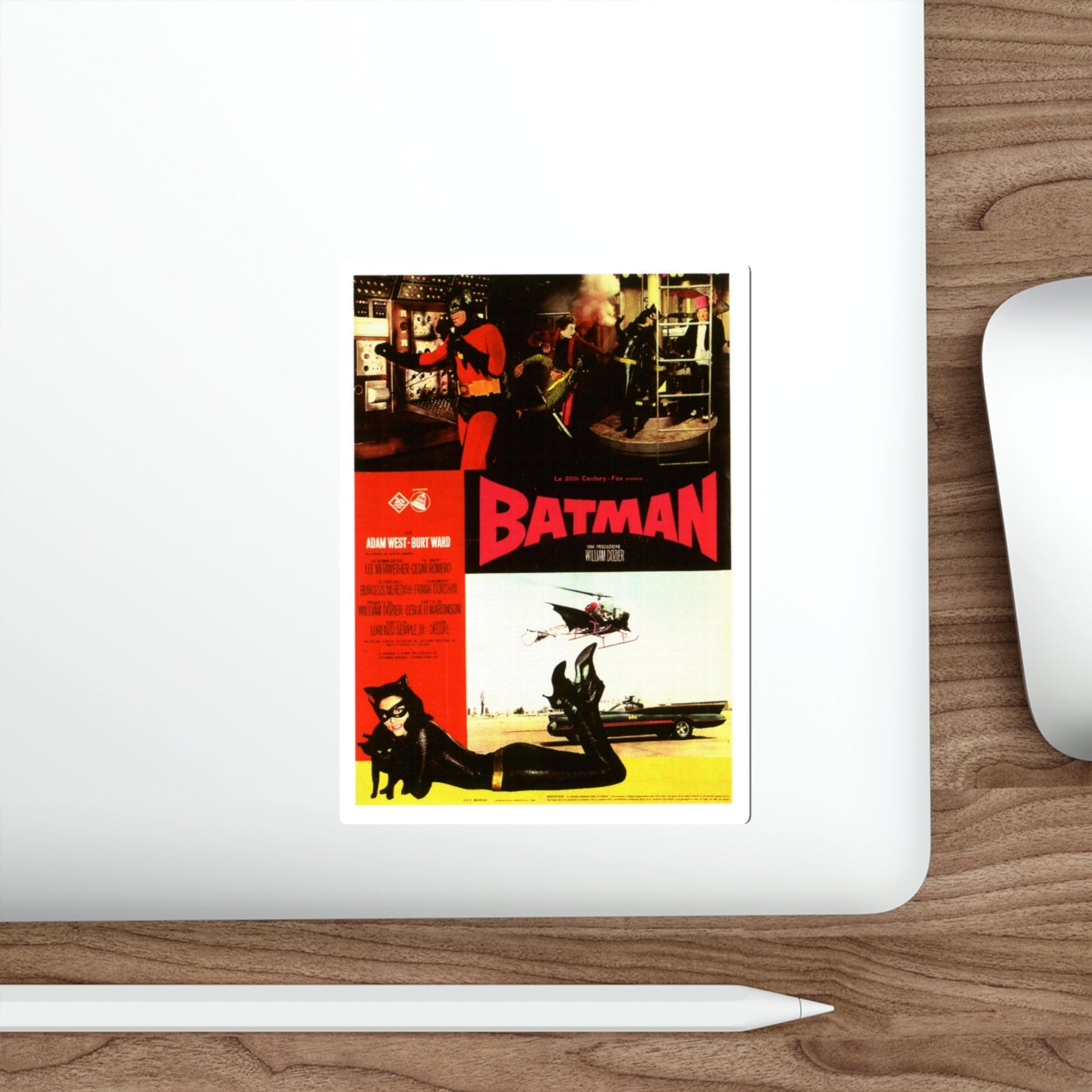 BATMAN (ADAM WEST - FRENCH) 1966 Movie Poster STICKER Vinyl Die-Cut Decal-The Sticker Space