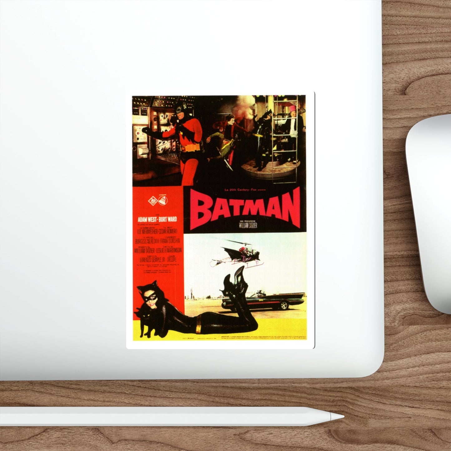 BATMAN (ADAM WEST - FRENCH) 1966 Movie Poster STICKER Vinyl Die-Cut Decal-The Sticker Space