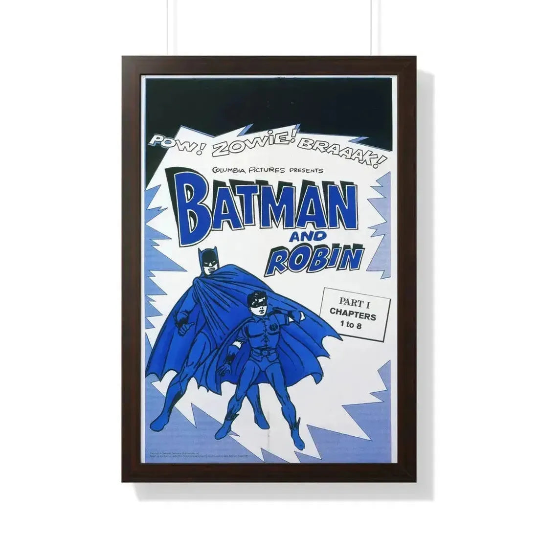 BATMAN AND ROBIN 1966 - Framed Movie Poster 20" x 30" Walnut - The Sticker Space