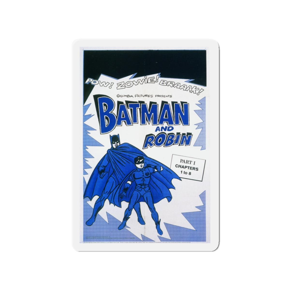 BATMAN AND ROBIN 1966 Movie Poster - Die-Cut Magnet-3" x 3"-The Sticker Space