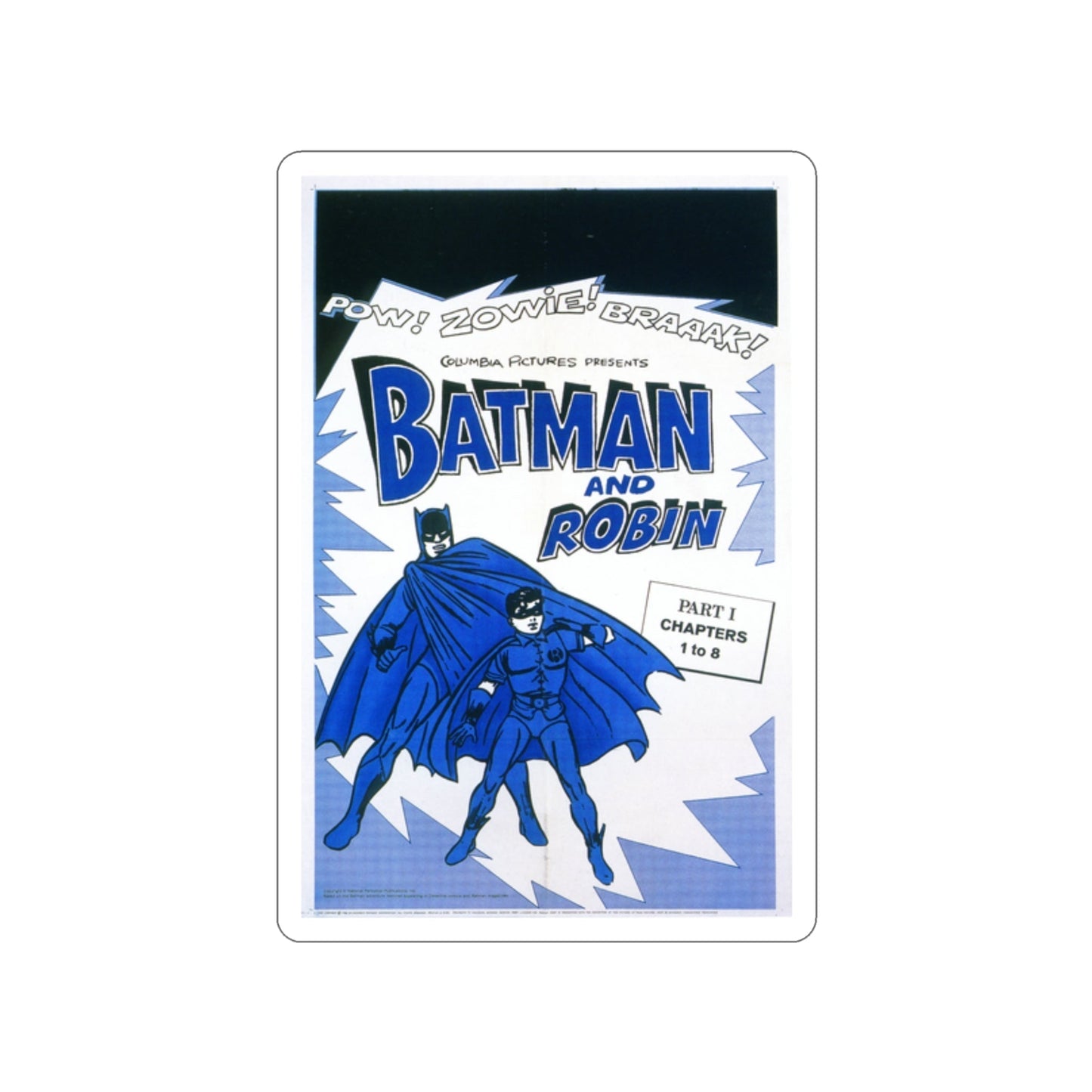 BATMAN AND ROBIN 1966 Movie Poster STICKER Vinyl Die-Cut Decal-2 Inch-The Sticker Space