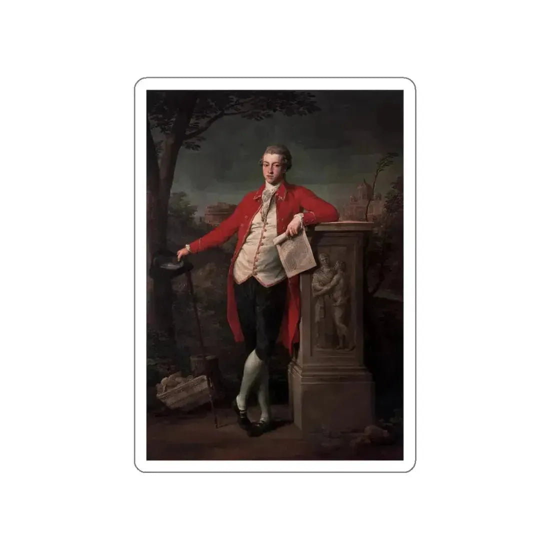 BATONI, Pompeo - Charles Cecil Roberts (Artwork) STICKER Vinyl Die-Cut Decal White Die-Cut 4 Inch - The Sticker Space
