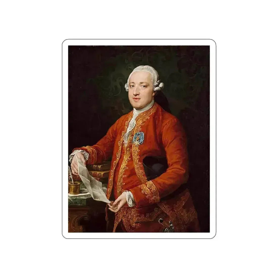 BATONI, Pompeo - Don Jose Monino y Redondo, Count of Floridablanca (Artwork) STICKER Vinyl Die-Cut Decal - The Sticker Space