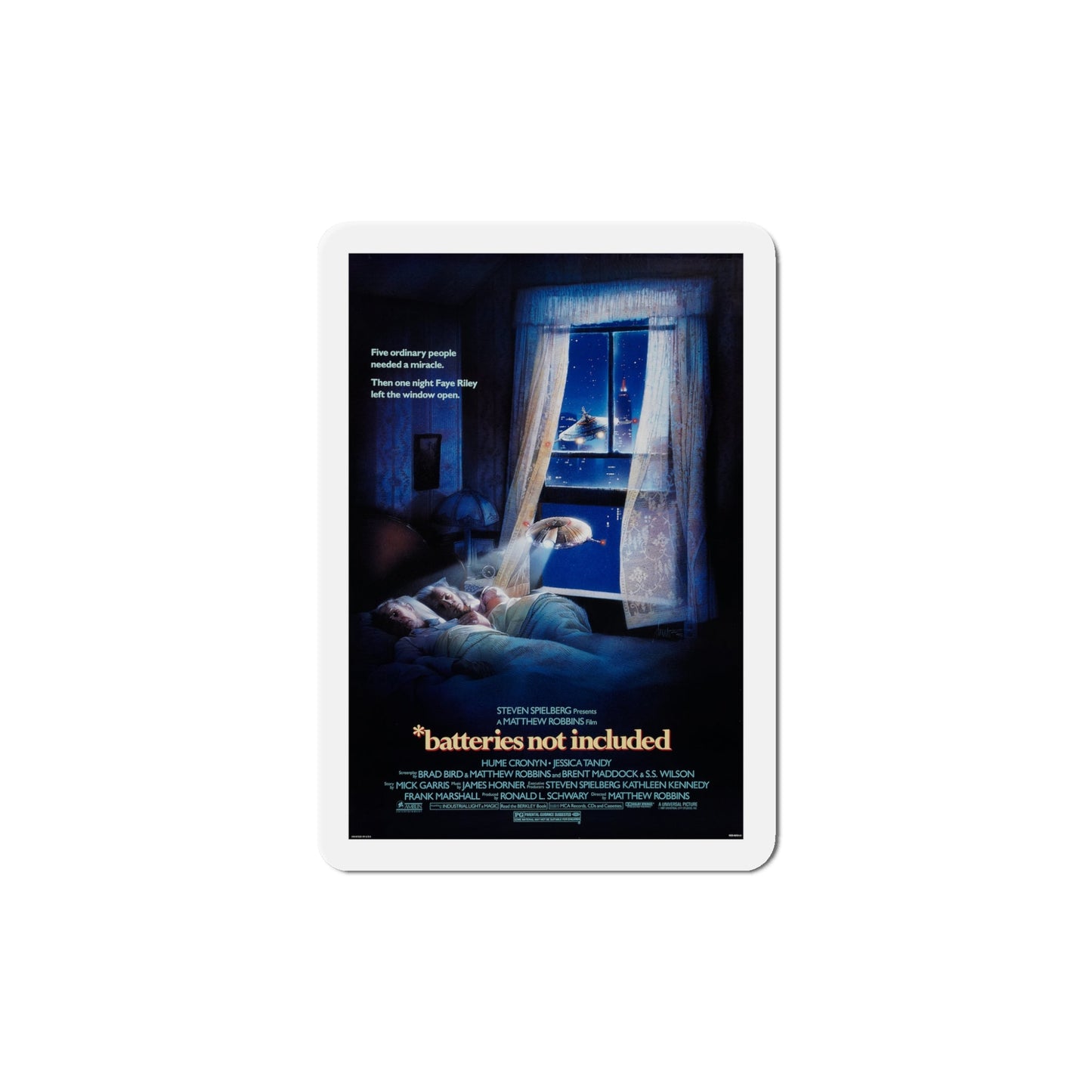 batteries not included 1987 Movie Poster Die-Cut Magnet-5" x 5"-The Sticker Space