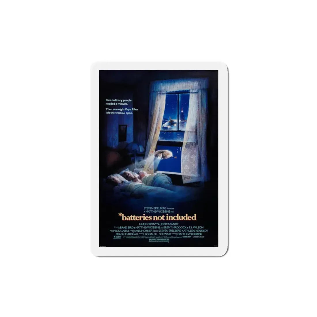 batteries not included 1987 Movie Poster Refrigerator Magnet 3 Inch - The Sticker Space