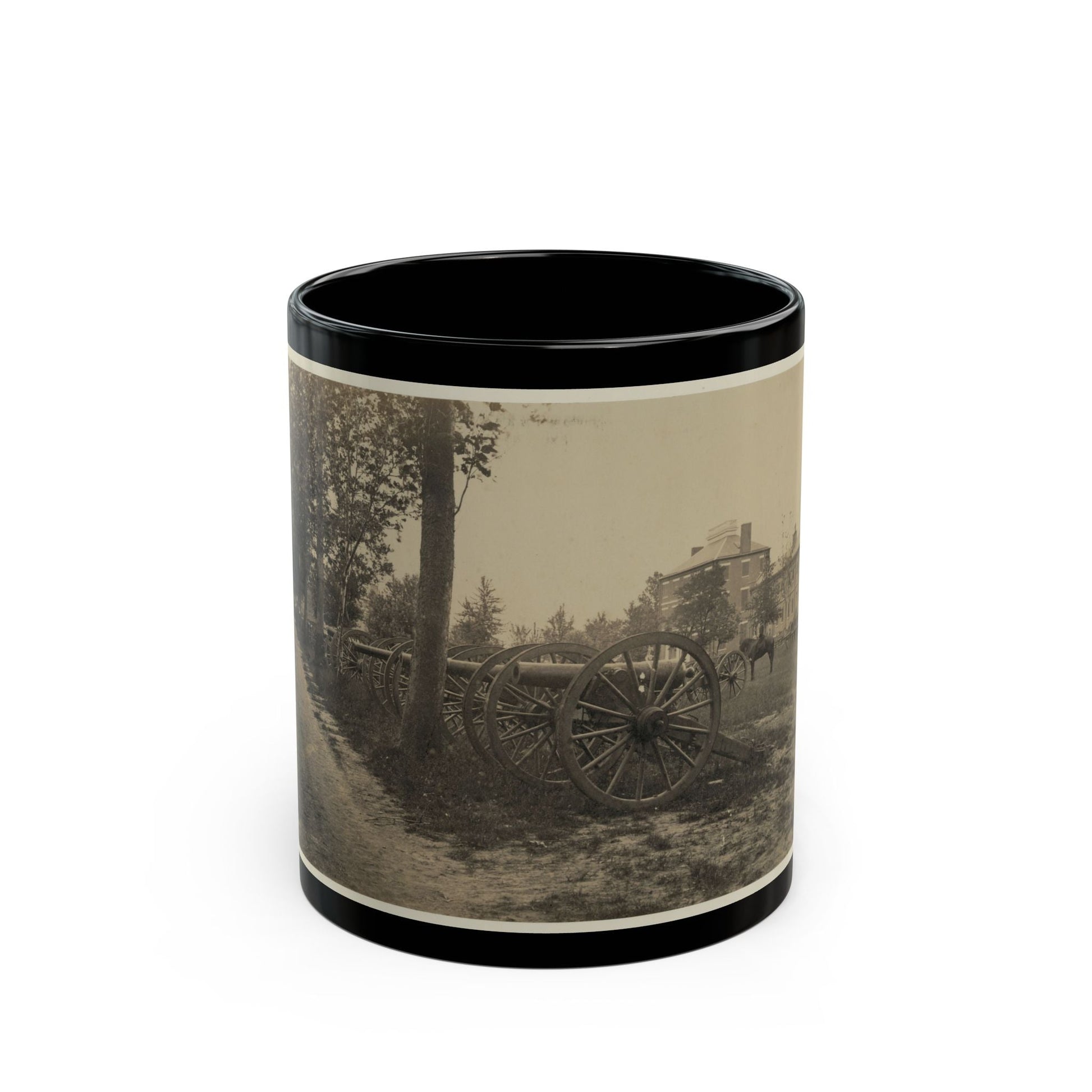 Batteries Of Field Pieces In Arsenal, Washington, D.C. (U.S. Civil War) Black Coffee Mug-11oz-The Sticker Space