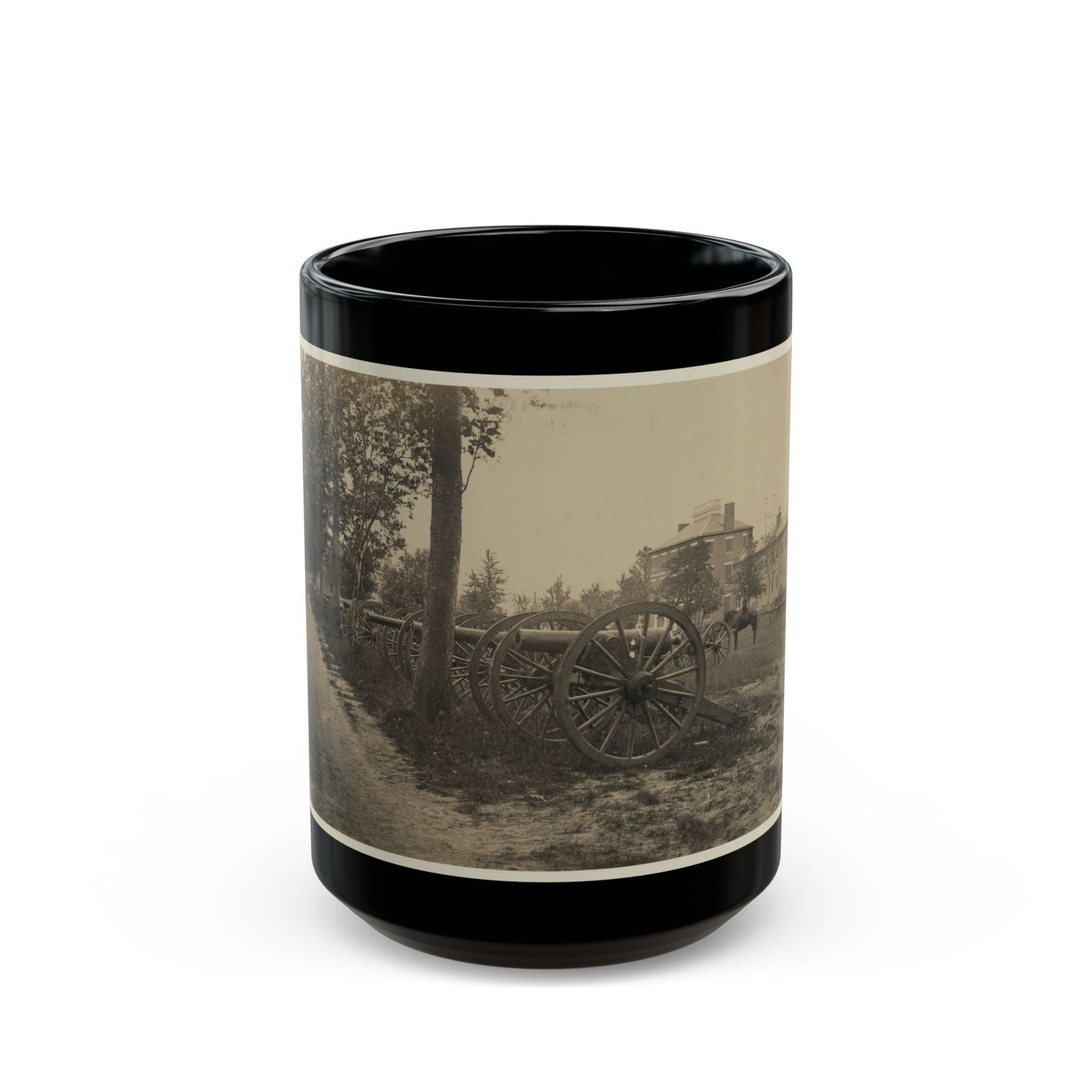 Batteries Of Field Pieces In Arsenal, Washington, D.C. (U.S. Civil War) Black Coffee Mug-15oz-The Sticker Space