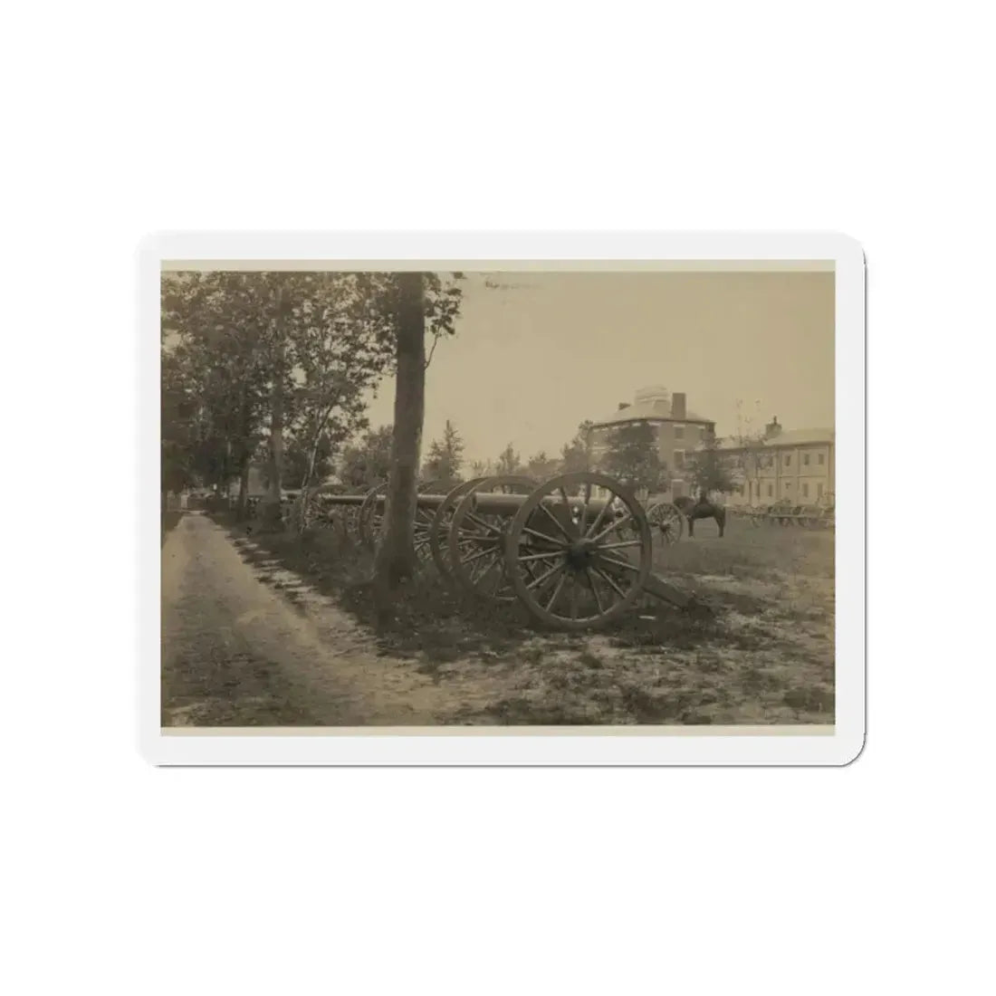 Batteries Of Field Pieces In Arsenal, Washington, D.C. (U.S. Civil War) Refrigerator Magnet 2 Inch Die-Cut - The Sticker Space