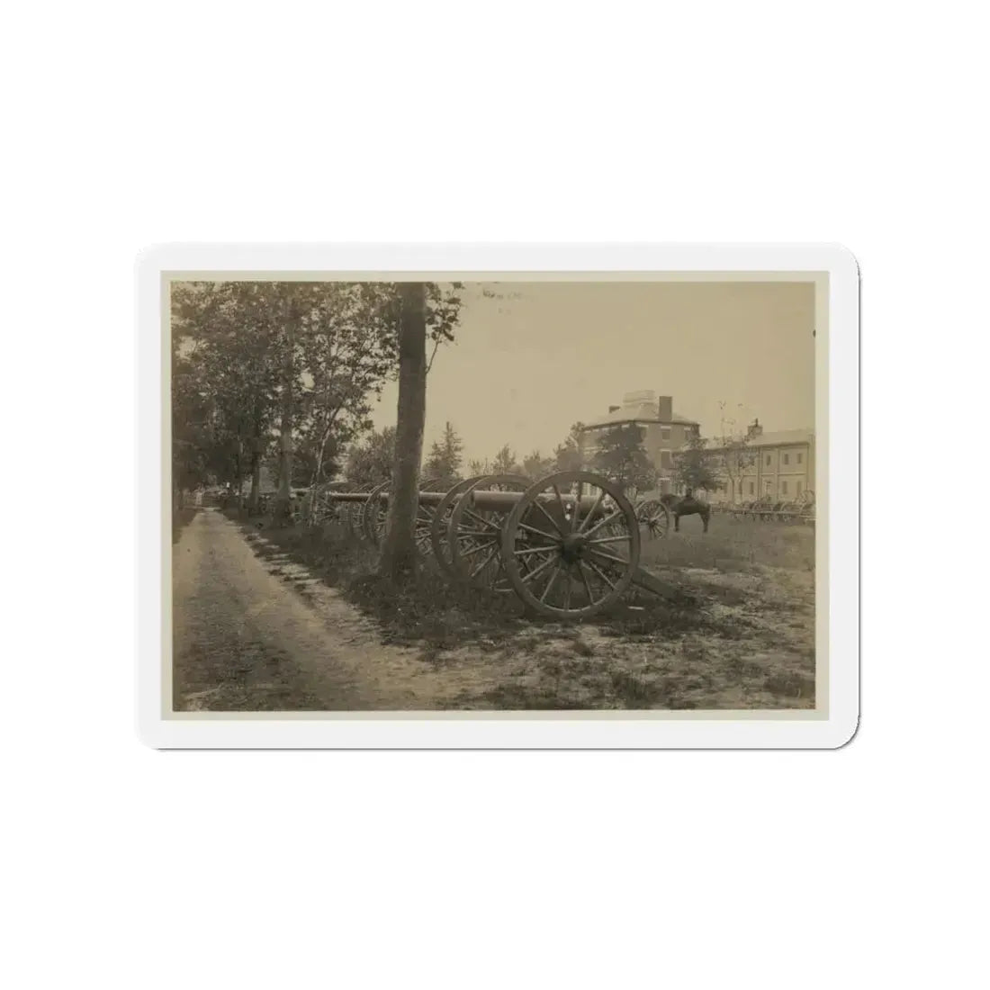 Batteries Of Field Pieces In Arsenal, Washington, D.C. (U.S. Civil War) Refrigerator Magnet 3 Inch Die-Cut - The Sticker Space