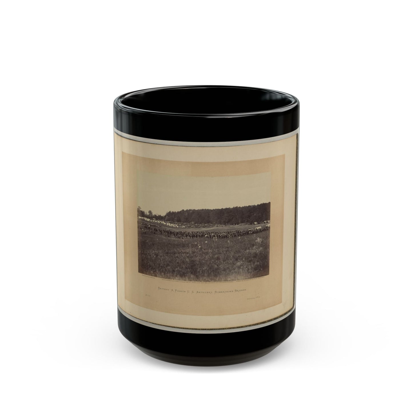 Battery A, Fourth U.S. Artillery, Robertson's Brigade (U.S. Civil War) Black Coffee Mug