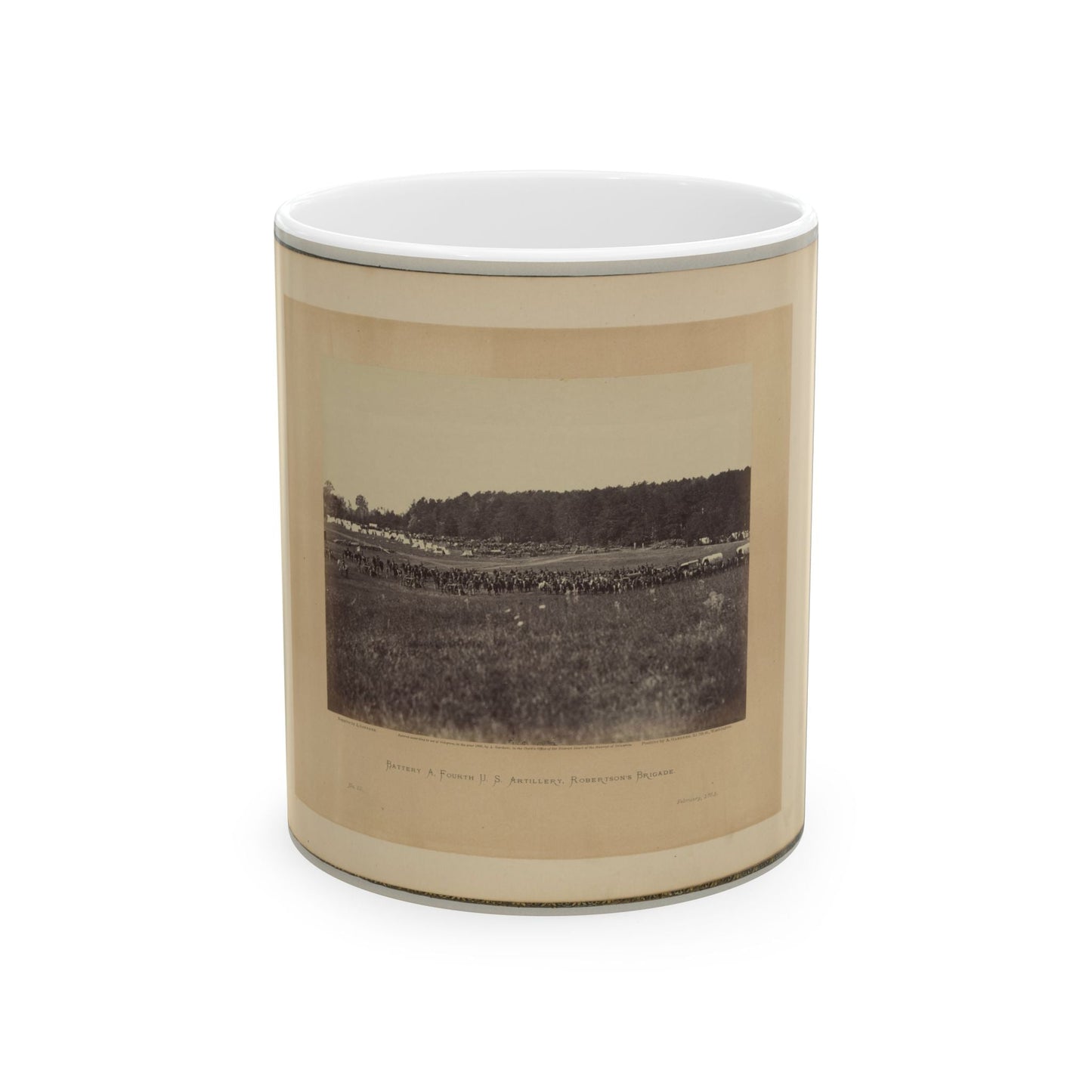 Battery A, Fourth U.S. Artillery, Robertson's Brigade (U.S. Civil War) White Coffee Mug-11oz-The Sticker Space