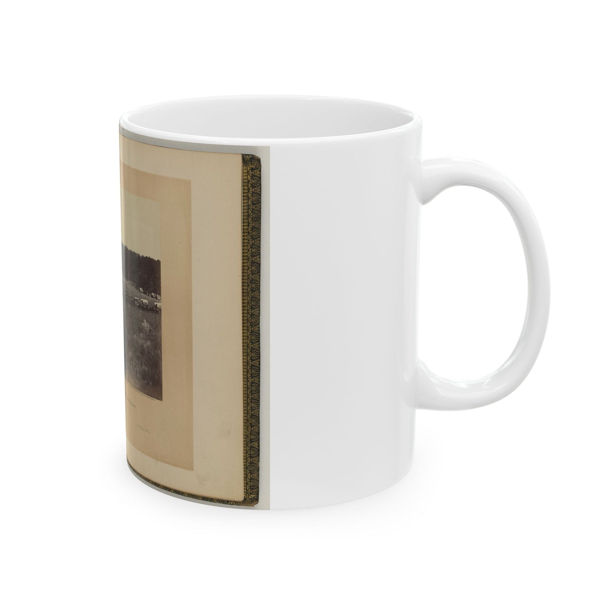 Battery A, Fourth U.S. Artillery, Robertson's Brigade (U.S. Civil War) White Coffee Mug-The Sticker Space