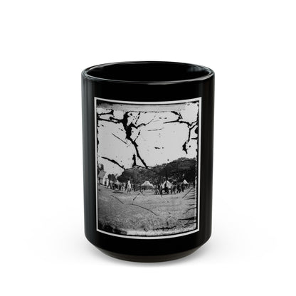 Battery Drill, U.S.A. (U.S. Civil War) Black Coffee Mug-15oz-The Sticker Space