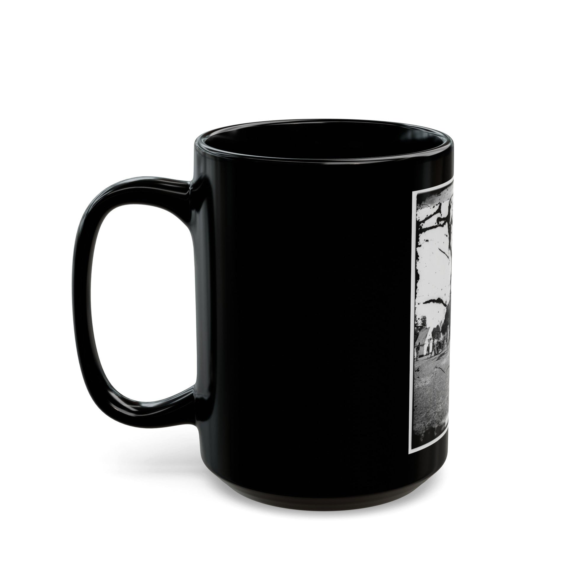 Battery Drill, U.S.A. (U.S. Civil War) Black Coffee Mug-The Sticker Space