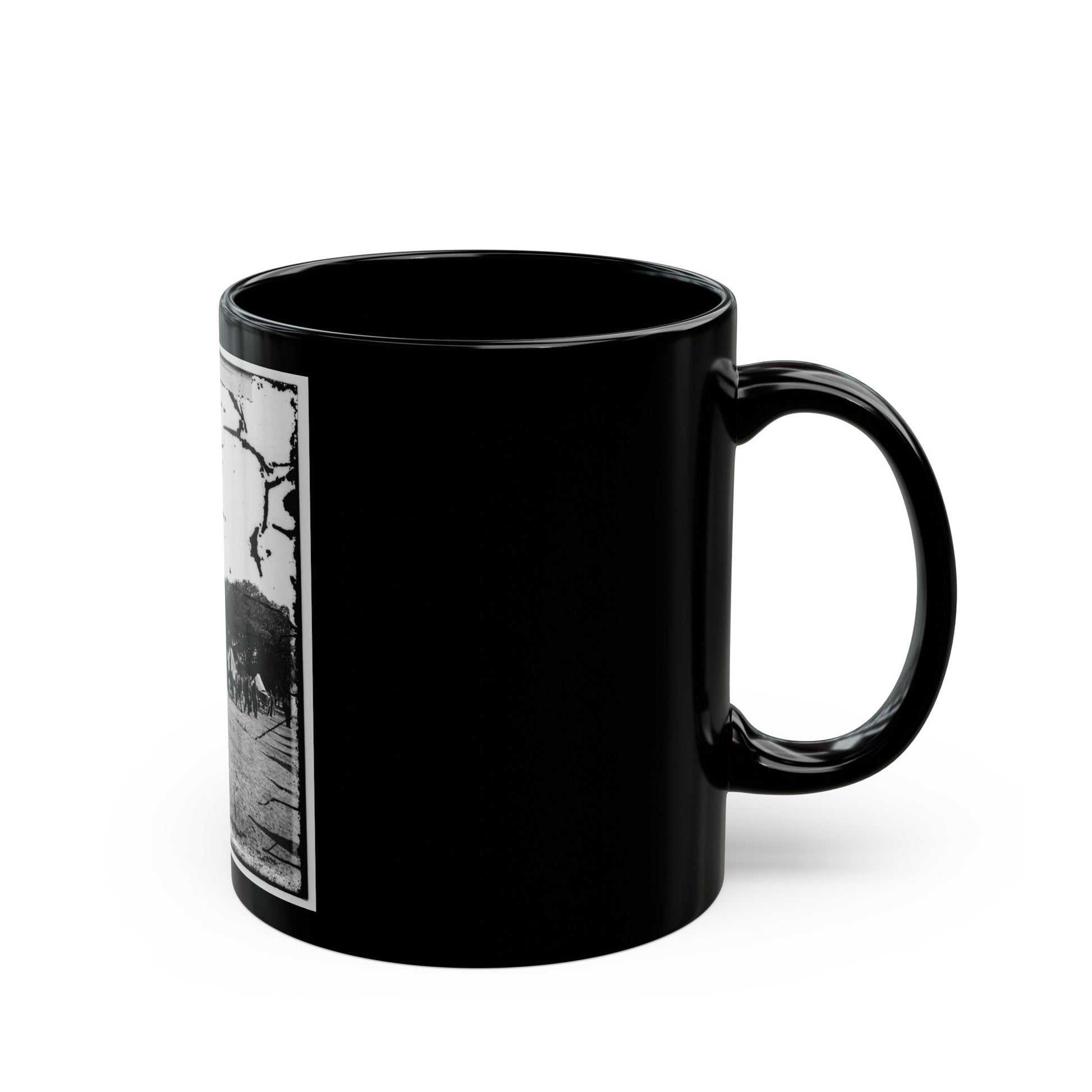 Battery Drill, U.S.A. (U.S. Civil War) Black Coffee Mug-The Sticker Space