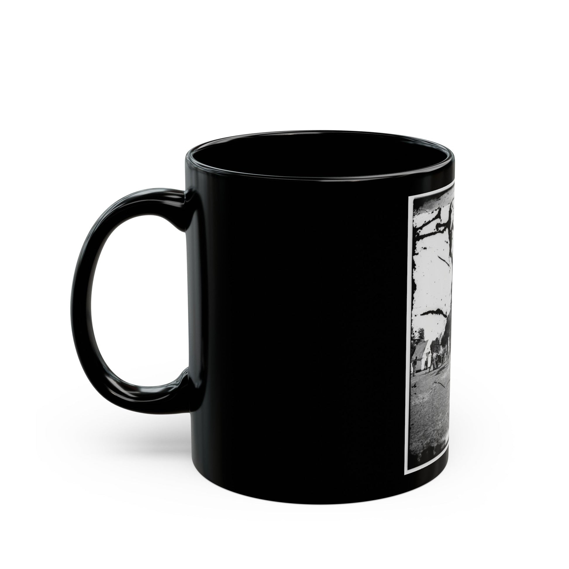 Battery Drill, U.S.A. (U.S. Civil War) Black Coffee Mug-The Sticker Space