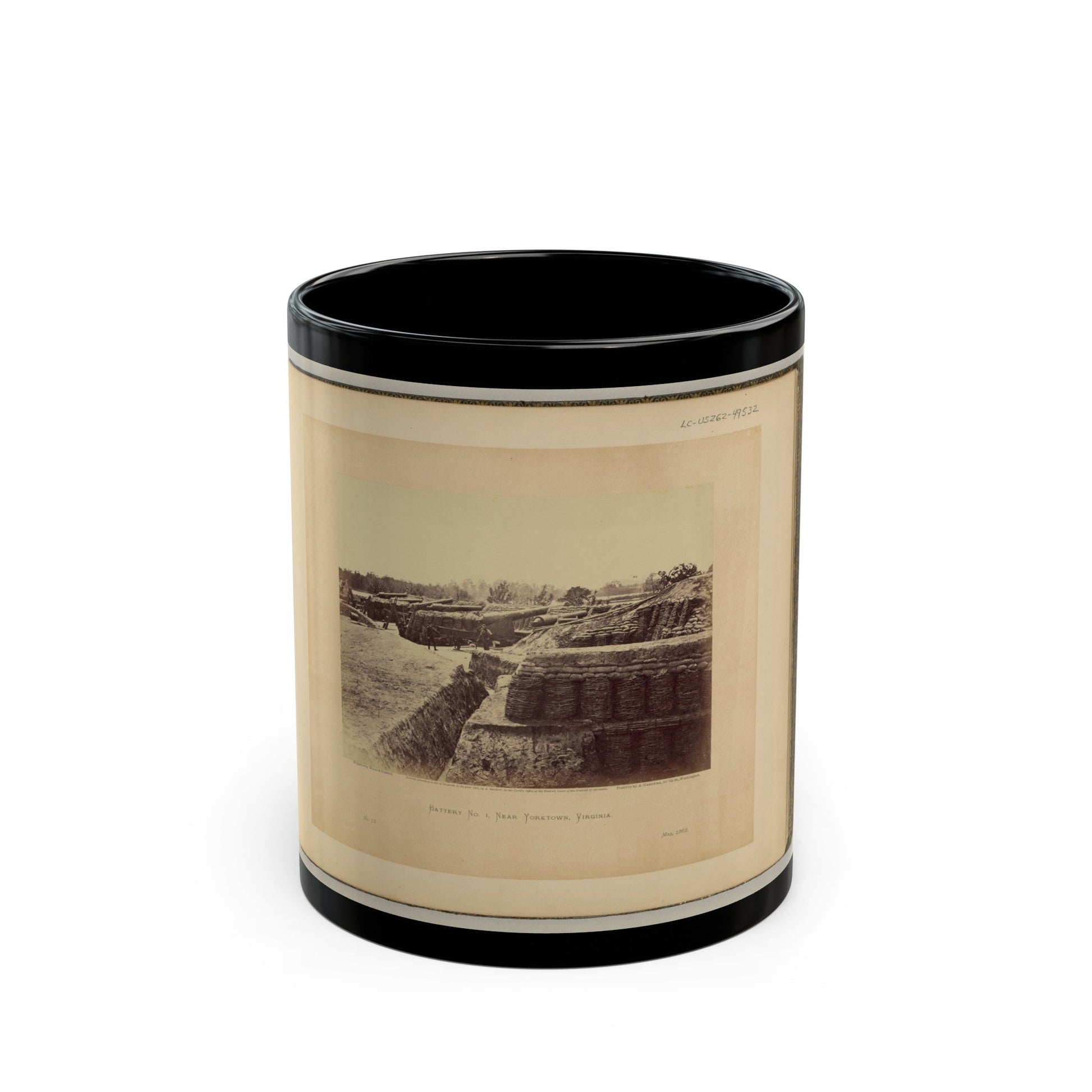 Battery No. 1, Near Yorktown, Virginia (U.S. Civil War) Black Coffee Mug-11oz-The Sticker Space