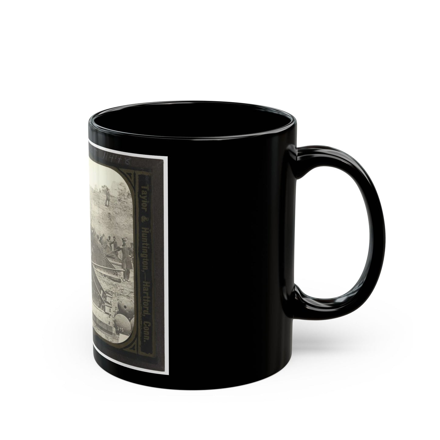 Battery No. 4 Near Yorktown Mounting Ten 13 Inch Mortars Each Weighing 20,000 Pounds. South End (U.S. Civil War) Black Coffee Mug-The Sticker Space