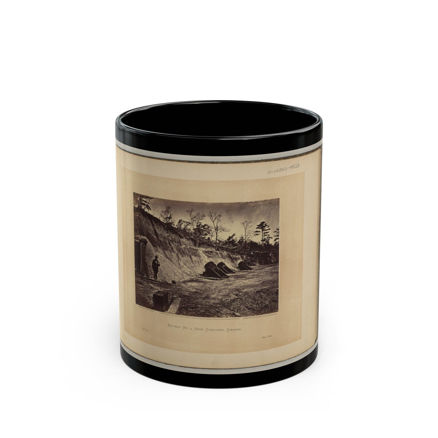 Battery No. 4, Near Yorktown, Virginia (U.S. Civil War) Black Coffee Mug-11oz-The Sticker Space