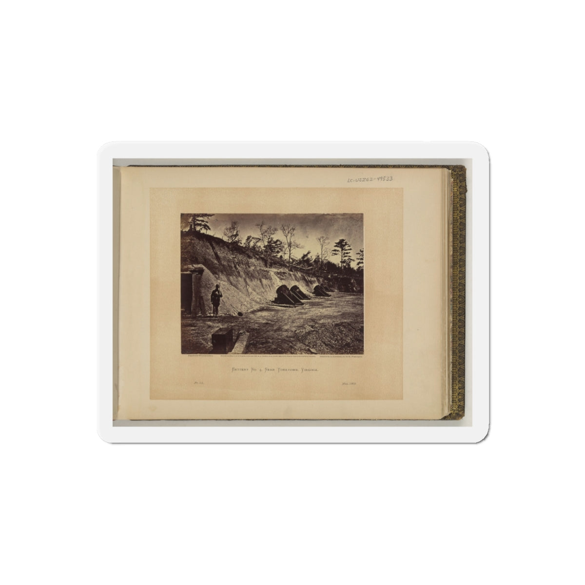 Battery No. 4, Near Yorktown, Virginia (U.S. Civil War) Refrigerator Magnet-6 Inch-The Sticker Space