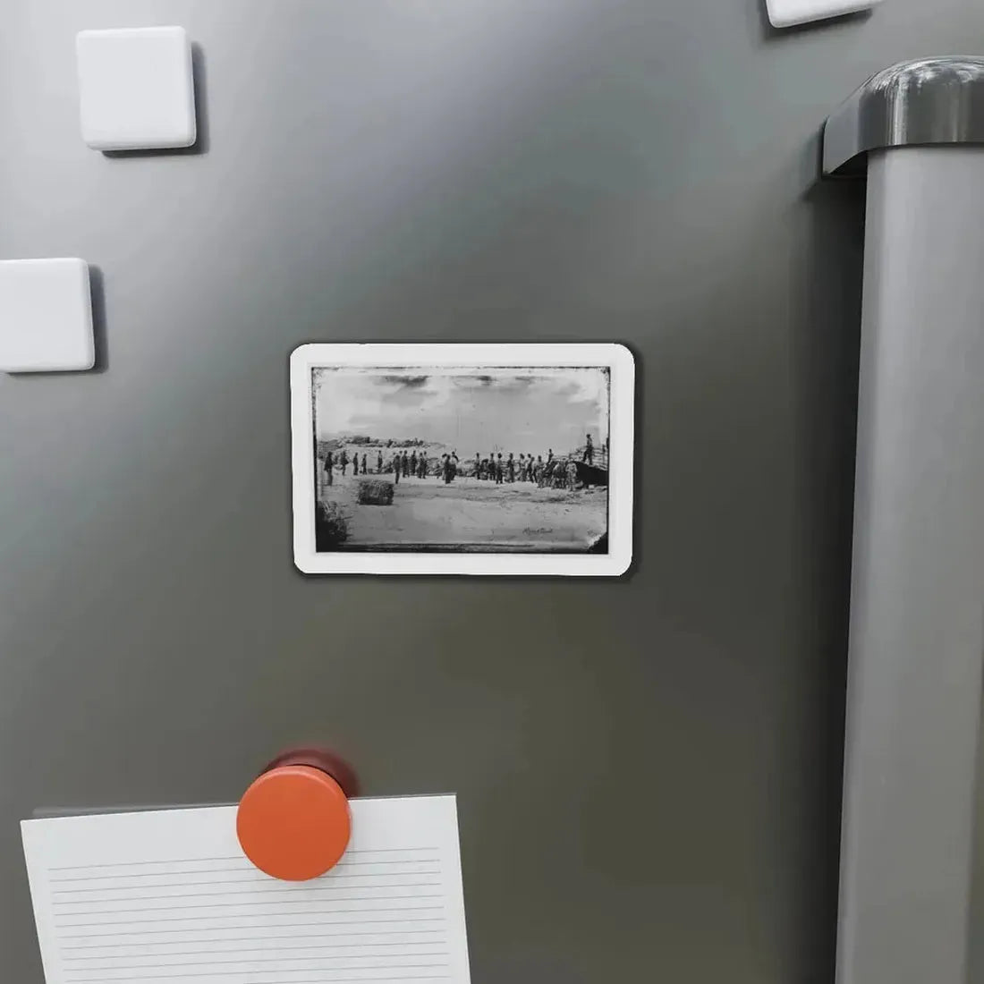 Battery Reynolds. Five 10-Inch Siege Mortars Against Wagner (U.S. Civil War) Refrigerator Magnet - The Sticker Space