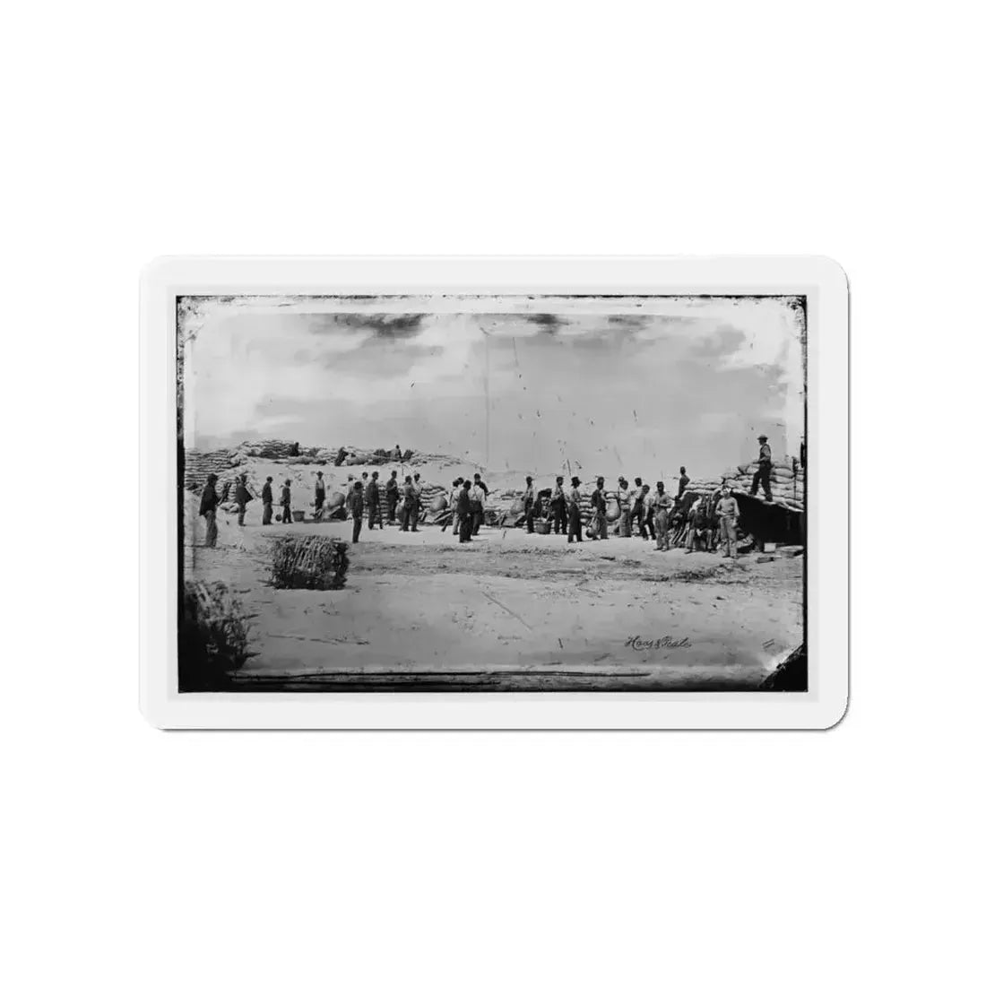 Battery Reynolds. Five 10-Inch Siege Mortars Against Wagner (U.S. Civil War) Refrigerator Magnet - The Sticker Space