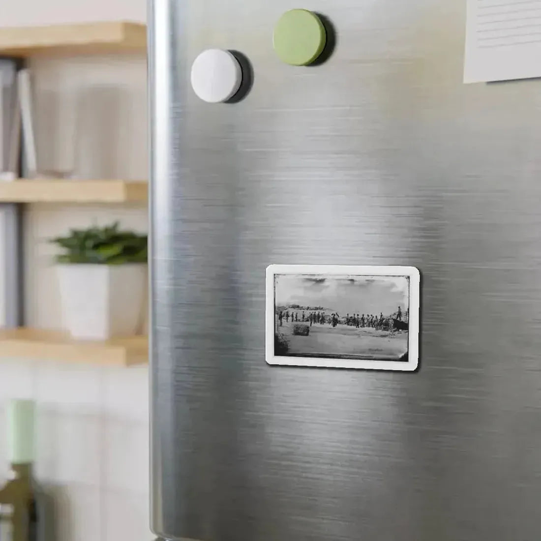 Battery Reynolds. Five 10-Inch Siege Mortars Against Wagner (U.S. Civil War) Refrigerator Magnet - The Sticker Space