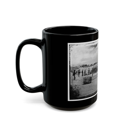 Battery Reynolds. Five 10-Inch Siege Mortars Against Wagner (U.S. Civil War) Black Coffee Mug-The Sticker Space