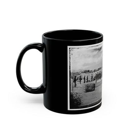 Battery Reynolds. Five 10-Inch Siege Mortars Against Wagner (U.S. Civil War) Black Coffee Mug-The Sticker Space