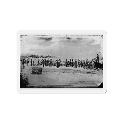 Battery Reynolds. Five 10-Inch Siege Mortars Against Wagner (U.S. Civil War) Refrigerator Magnet-2" x 2"-The Sticker Space