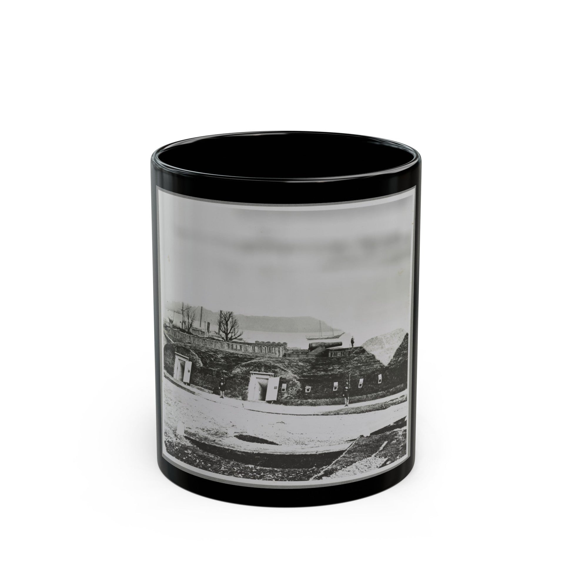 Battery Rodgers, (Interior), Vicinity, Alexandria, Va. (U.S. Civil War) Black Coffee Mug-11oz-The Sticker Space