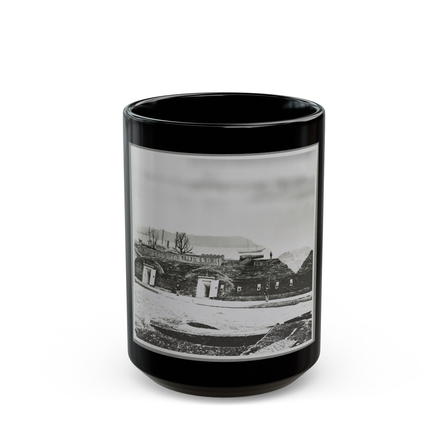 Battery Rodgers, (Interior), Vicinity, Alexandria, Va. (U.S. Civil War) Black Coffee Mug-15oz-The Sticker Space