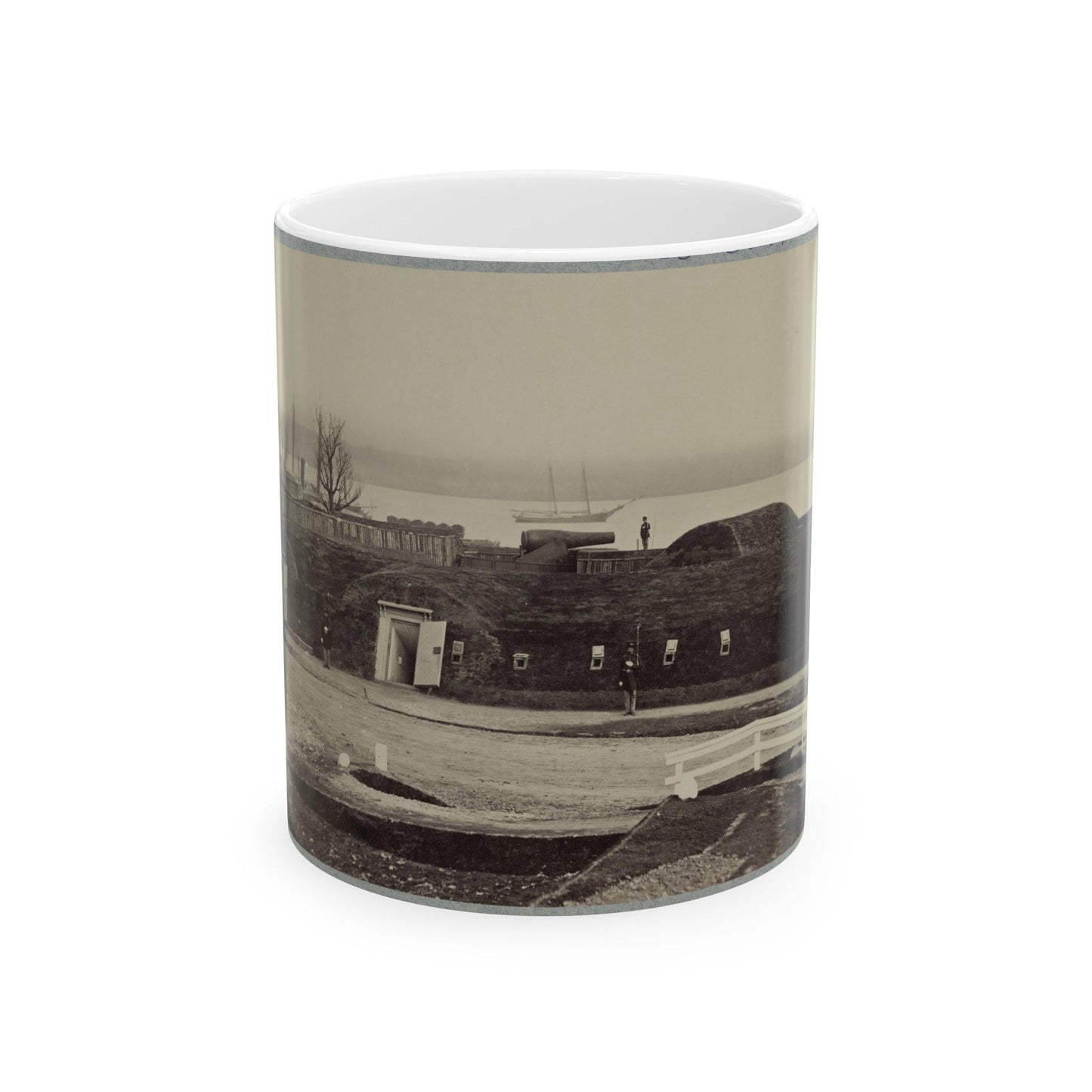 Battery Rodgers, Potomac River, Near Alexandria (U.S. Civil War) White Coffee Mug-11oz-The Sticker Space