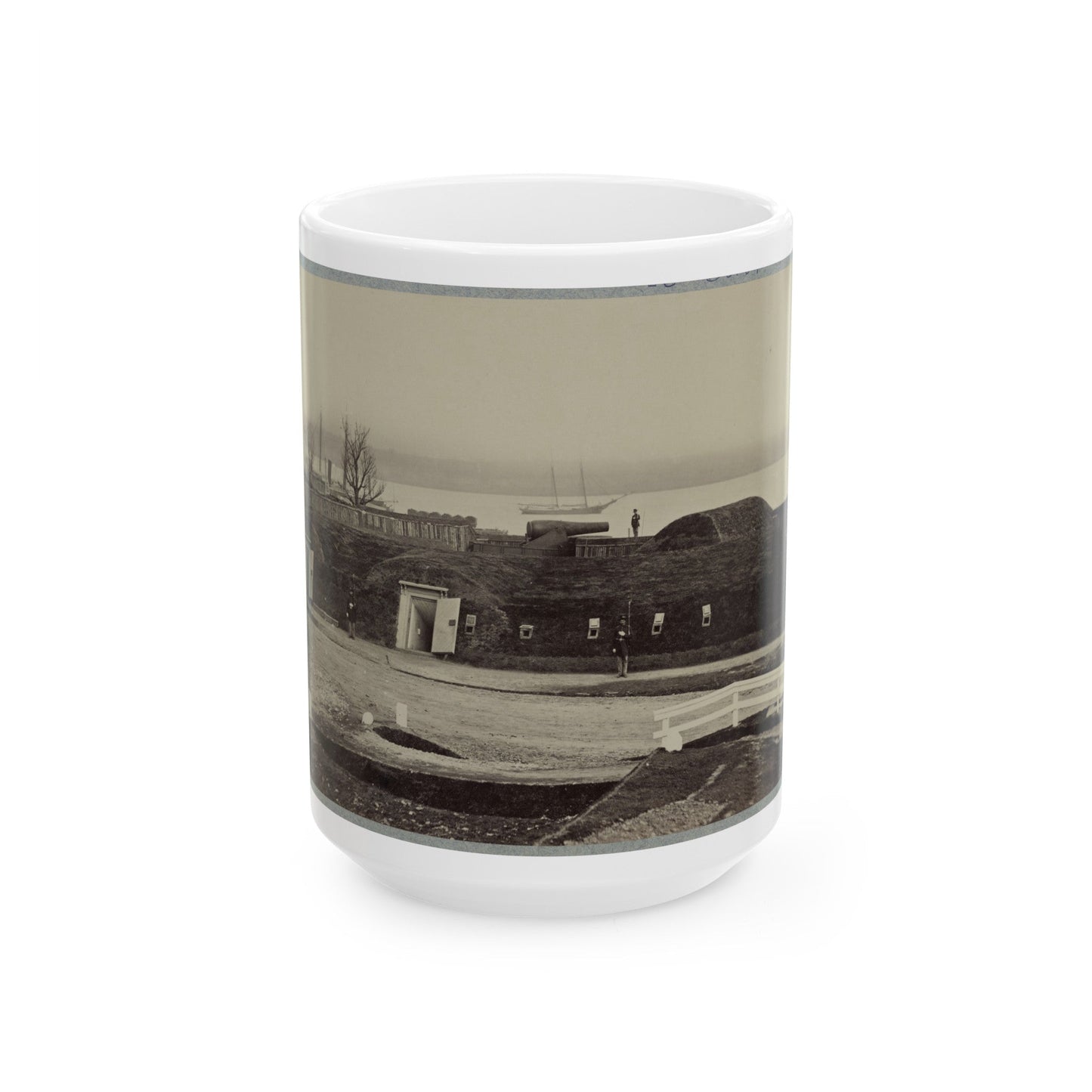 Battery Rodgers, Potomac River, Near Alexandria (U.S. Civil War) White Coffee Mug-15oz-The Sticker Space