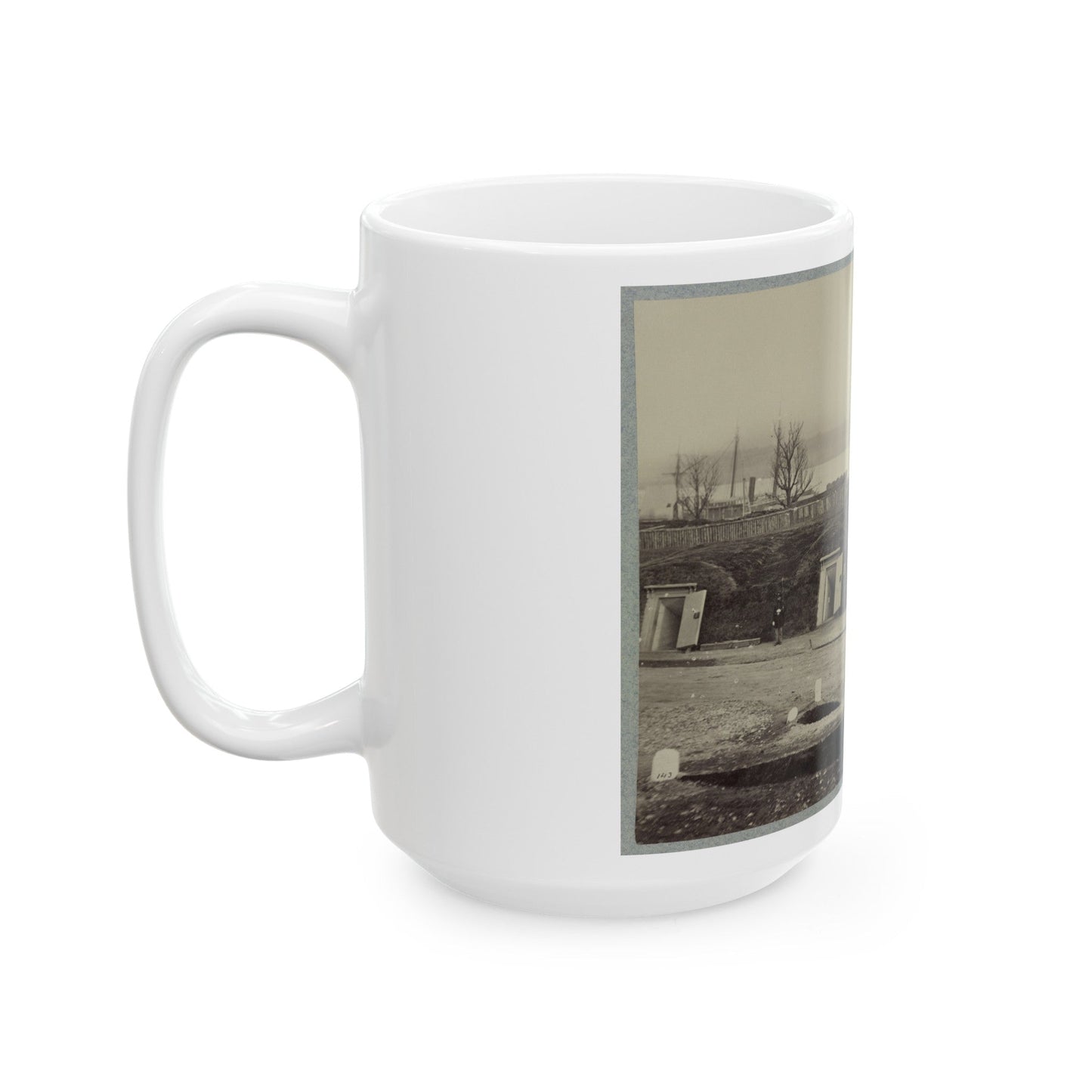 Battery Rodgers, Potomac River, Near Alexandria (U.S. Civil War) White Coffee Mug-The Sticker Space