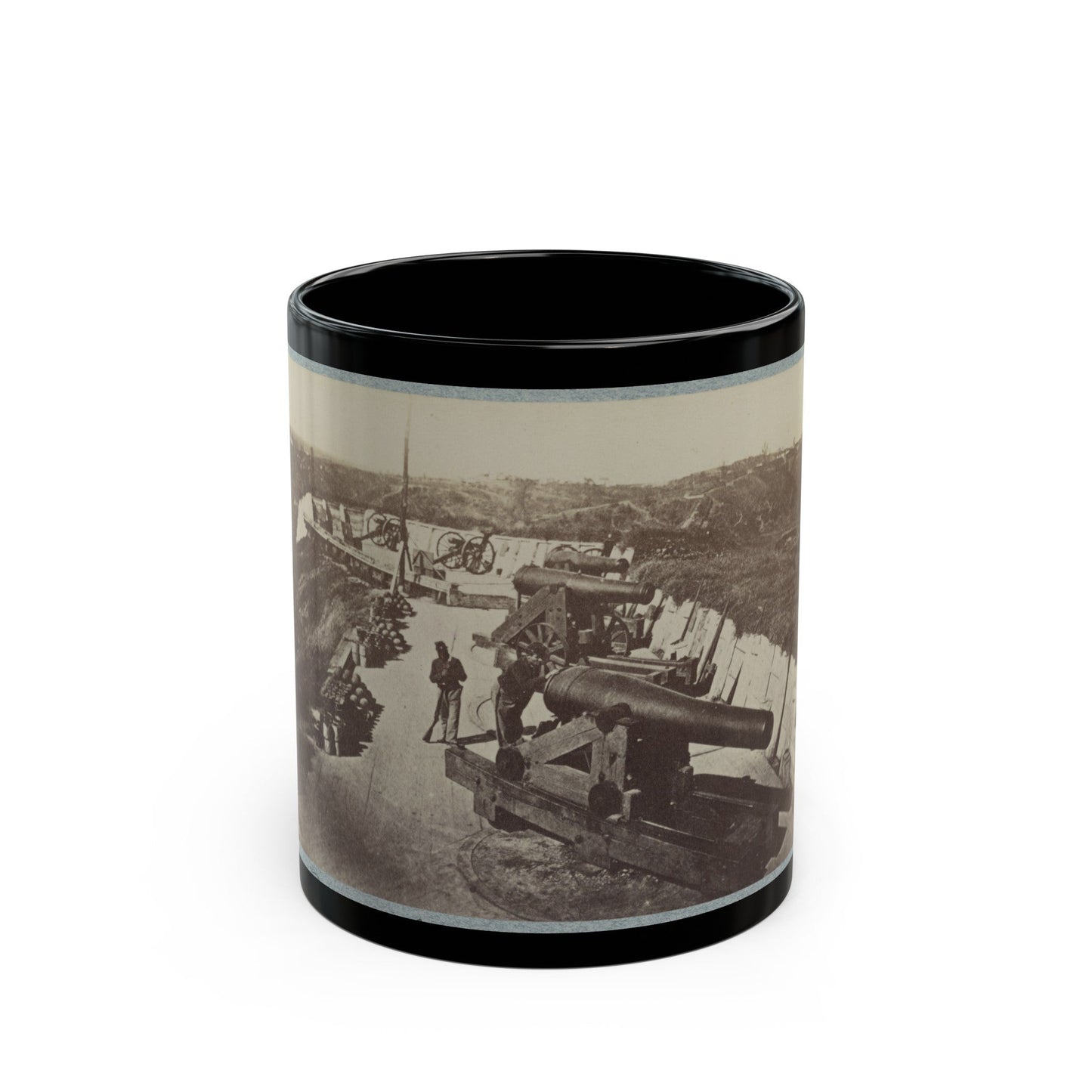 Battery Sherman, Vicksburg, Miss. (U.S. Civil War) Black Coffee Mug-11oz-The Sticker Space