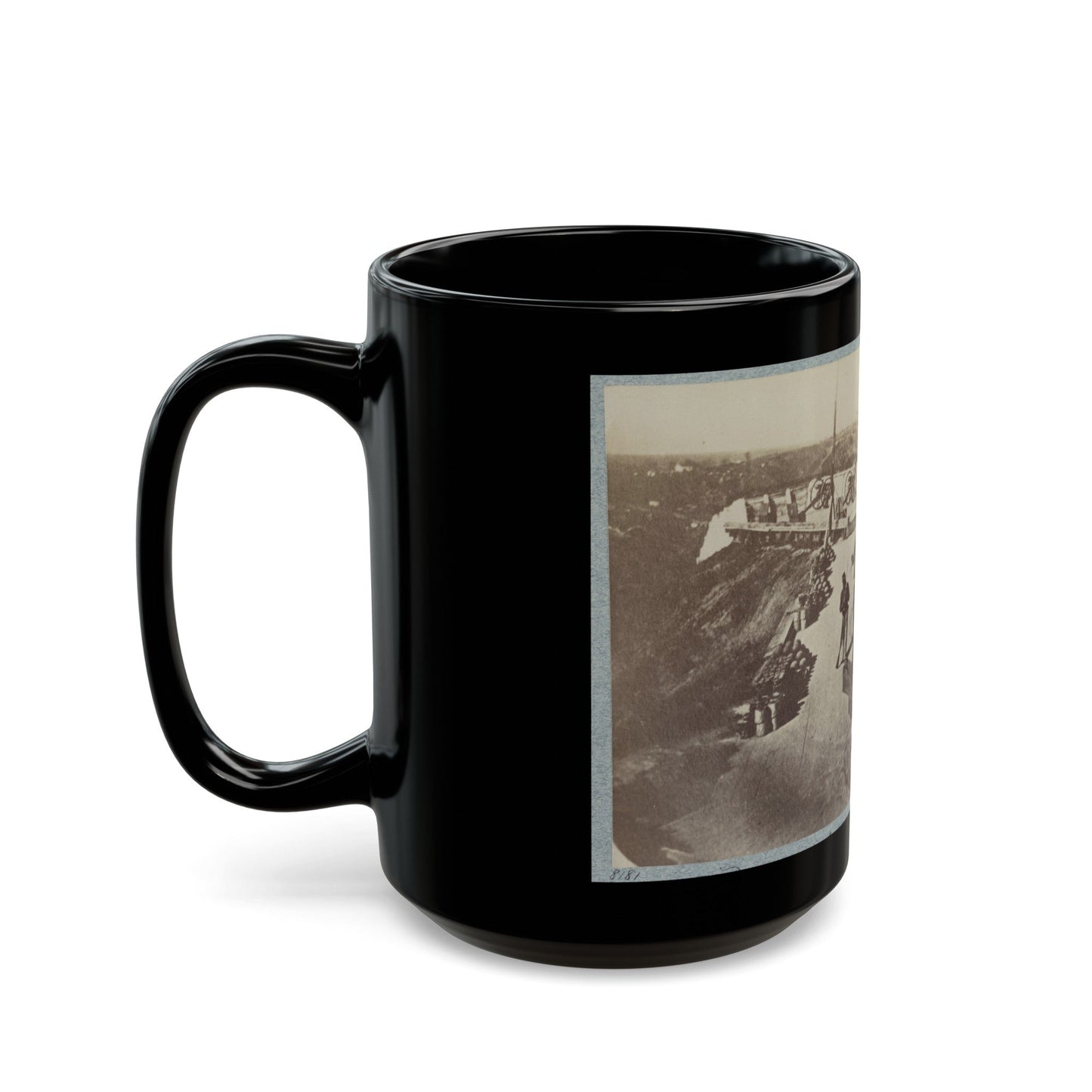 Battery Sherman, Vicksburg, Miss. (U.S. Civil War) Black Coffee Mug-The Sticker Space