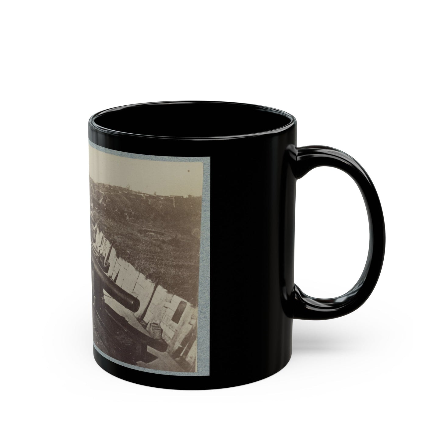 Battery Sherman, Vicksburg, Miss. (U.S. Civil War) Black Coffee Mug-The Sticker Space