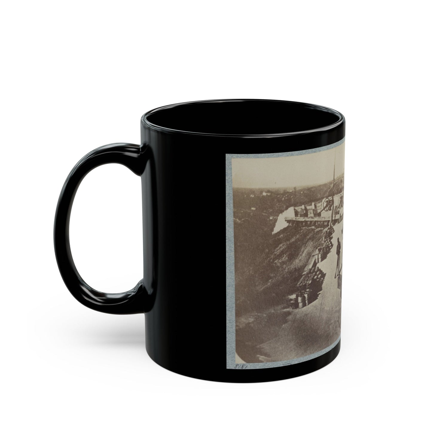 Battery Sherman, Vicksburg, Miss. (U.S. Civil War) Black Coffee Mug-The Sticker Space