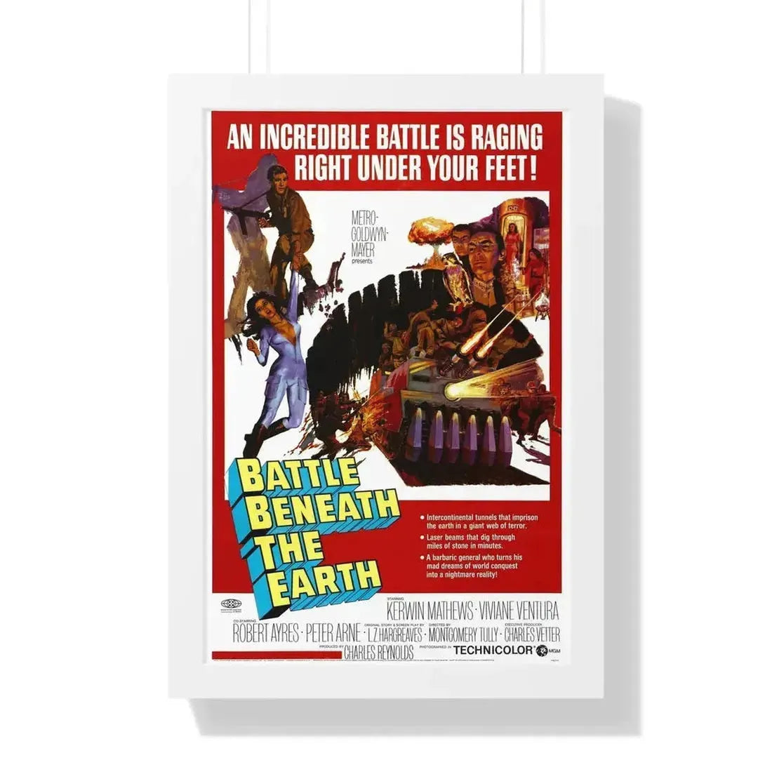 BATTLE BENEATH THE EARTH 1967 - Framed Movie Poster - The Sticker Space