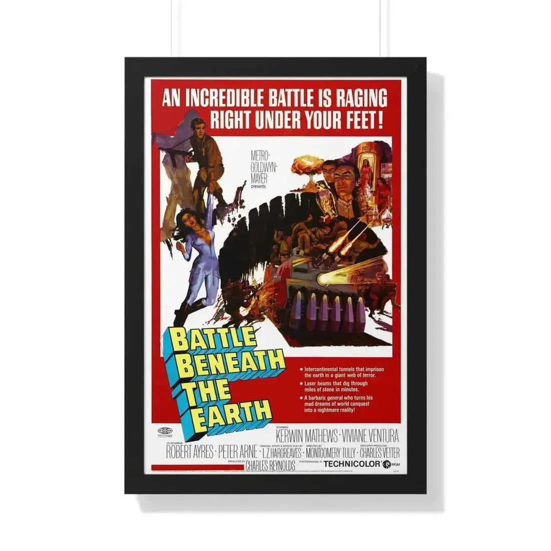 BATTLE BENEATH THE EARTH 1967 - Framed Movie Poster - The Sticker Space